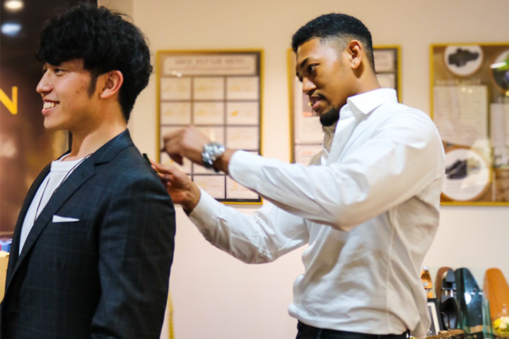 採寸のイメージ(カラー)